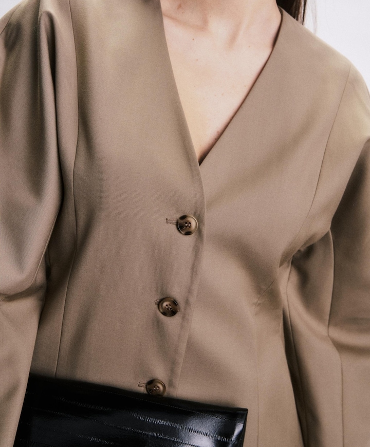 Dames blazer beige