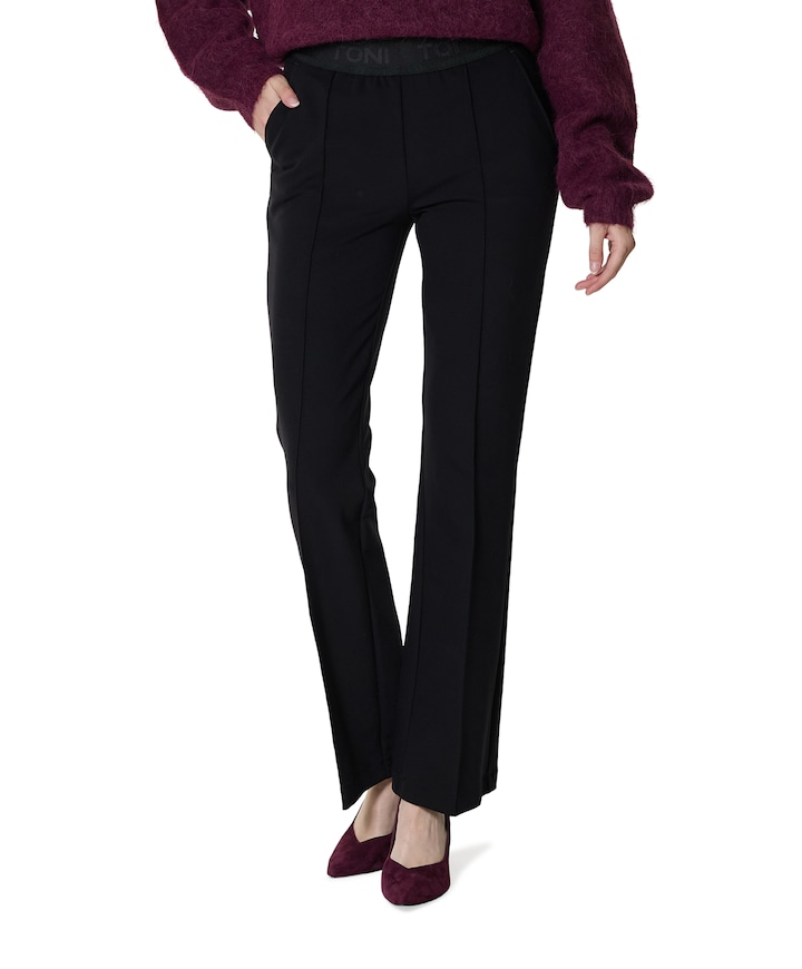 Jenny Wide Flared dames broek zwart