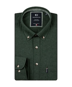 Heren overhemd lange mouw groen