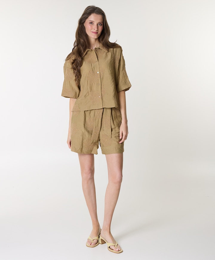 Dames blouse beige