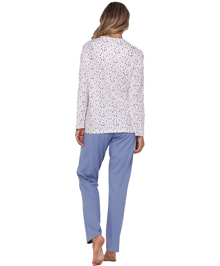 Dames pyjamaset blauw