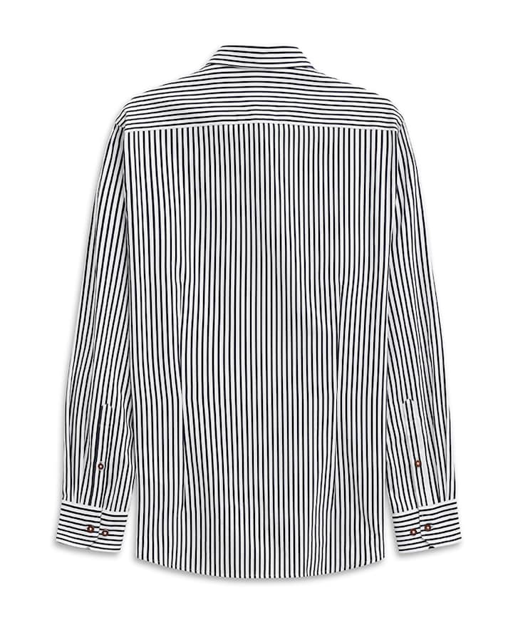 Heren overhemd lange mouw blauw