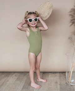 Meisjes badpak groen