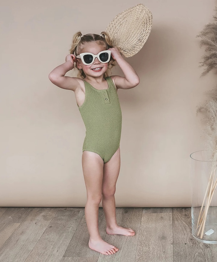 Meisjes badpak groen