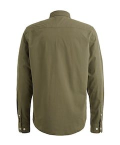 Heren overhemd lange mouw groen