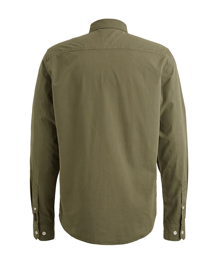 Heren overhemd lange mouw groen