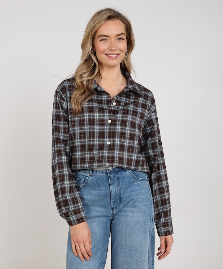Dames blouse bruin