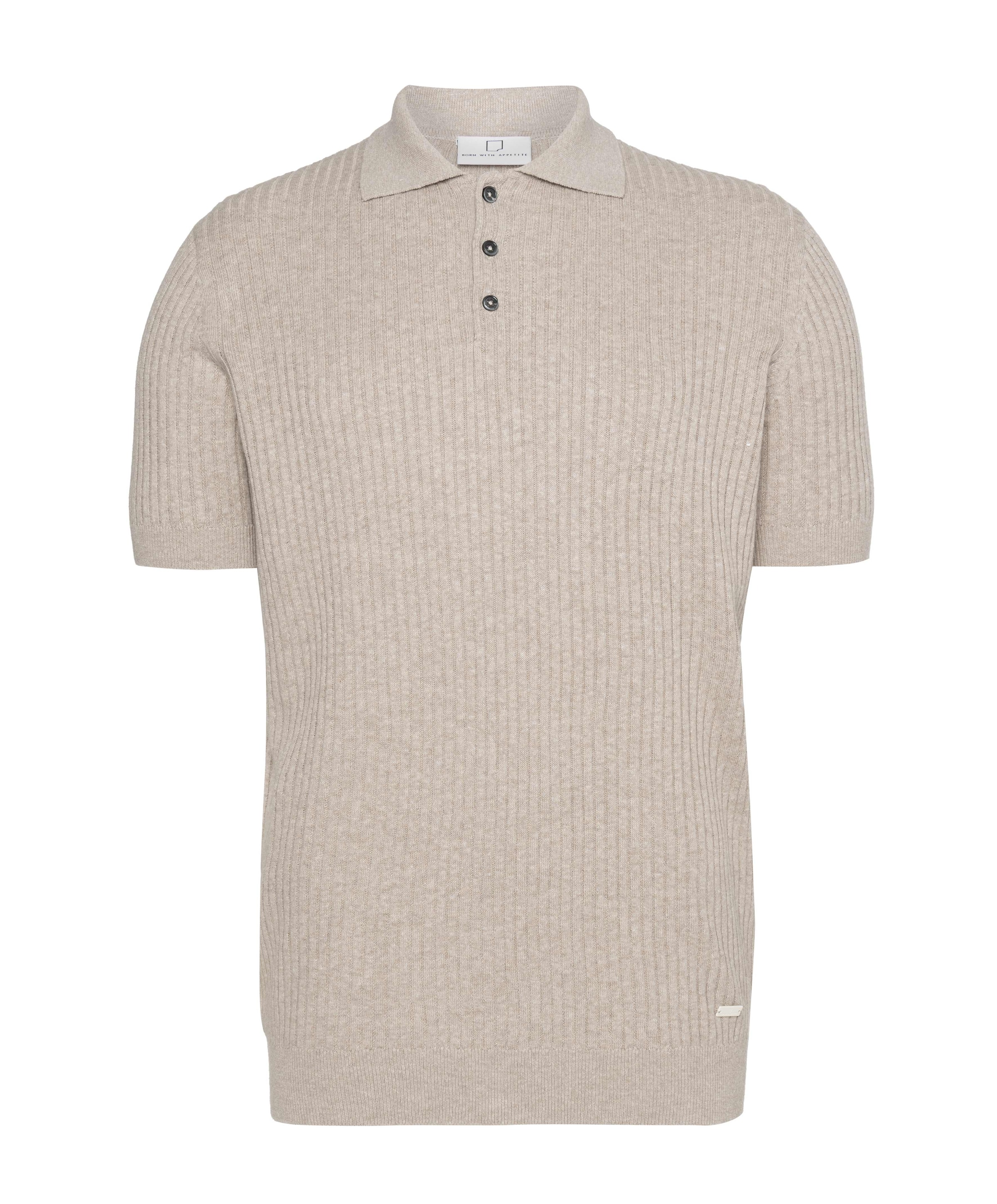 Heren polo beige