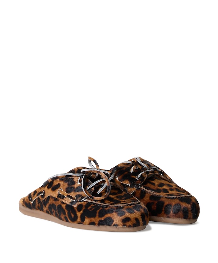 Boat Loafer Mule  dames clogs beige