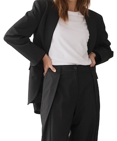 Pinstripe dames broek zwart