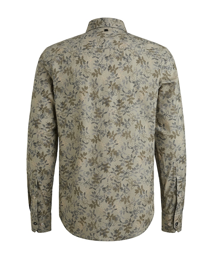 Heren overhemd lange mouw groen