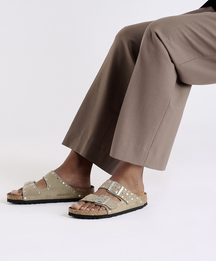 Arizona Rivets dames slippers beige