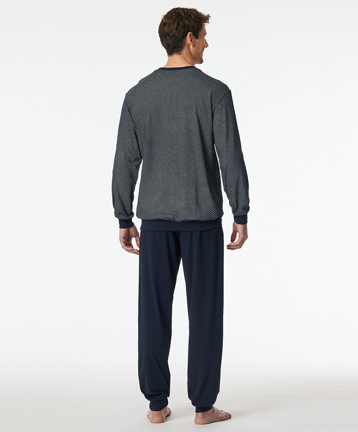 Heren pyjamaset blauw