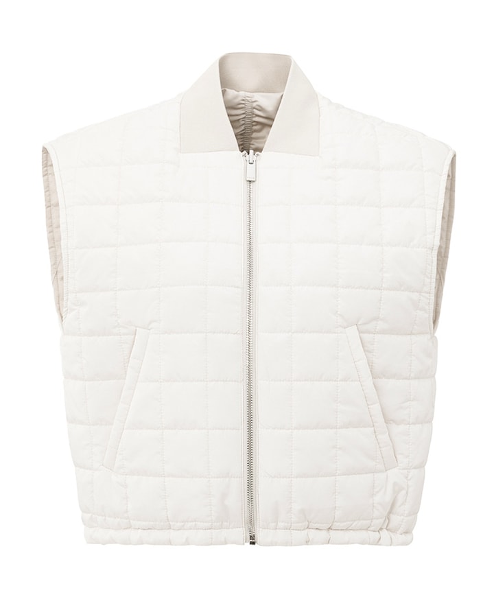 Dames omkeerbare bodywarmer beige