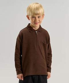 Jongens polo bruin