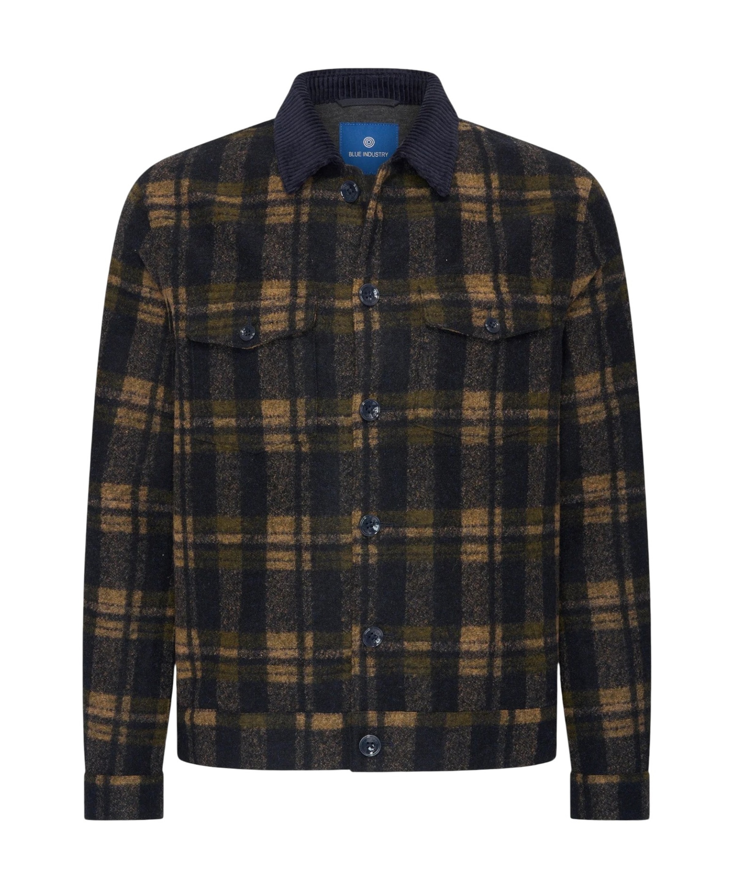 Heren overshirt blauw