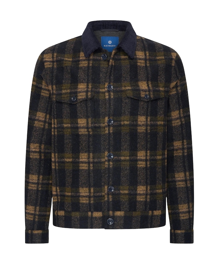 Heren overshirt blauw