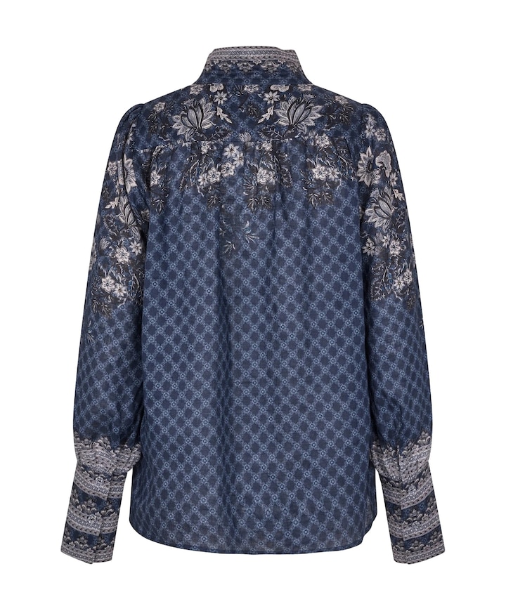 Dames blouse blauw