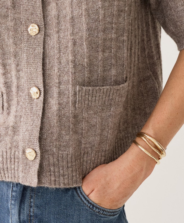 Dames vest beige
