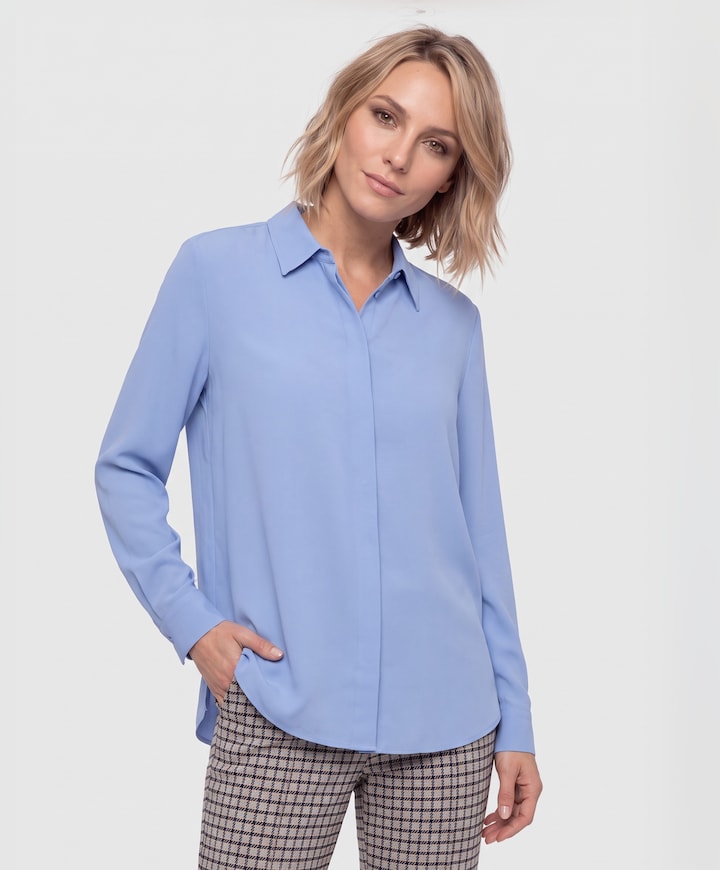 Dames blouse blauw