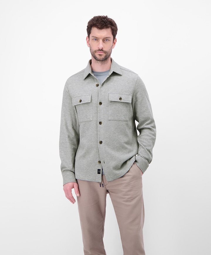 Heren overshirt grijs