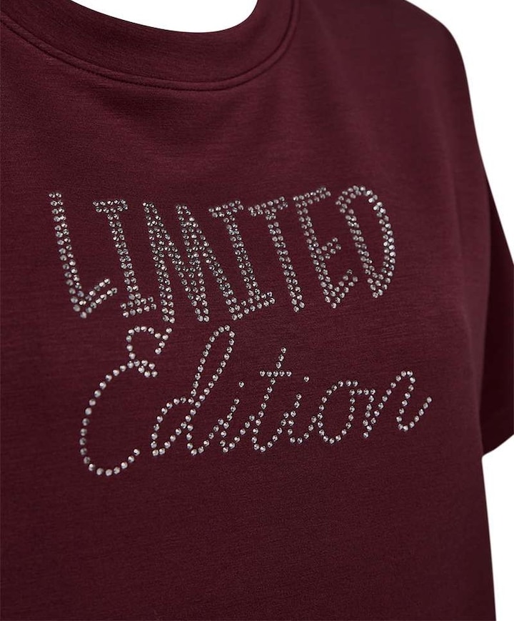 Dames T-shirt bordeaux