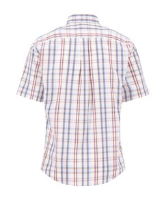 Heren overhemd korte mouw rood