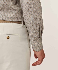 Overhemd lange mouw beige