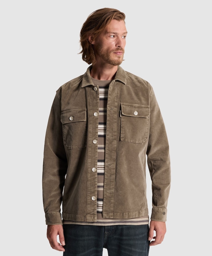 Heren overshirt bruin