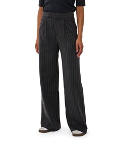 High waist stripe studs broek grijs