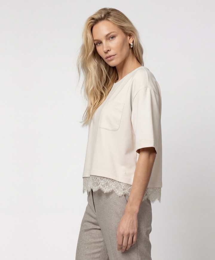 Dames T-shirt ecru
