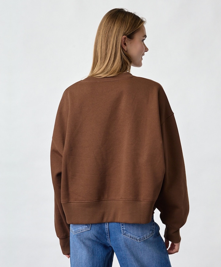 Dames sweater bruin