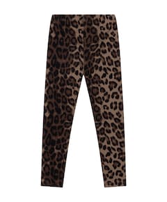 knitted tiger legging meisjes broek bruin
