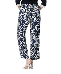Pia Wide Chic 7/8 dames broek blauw