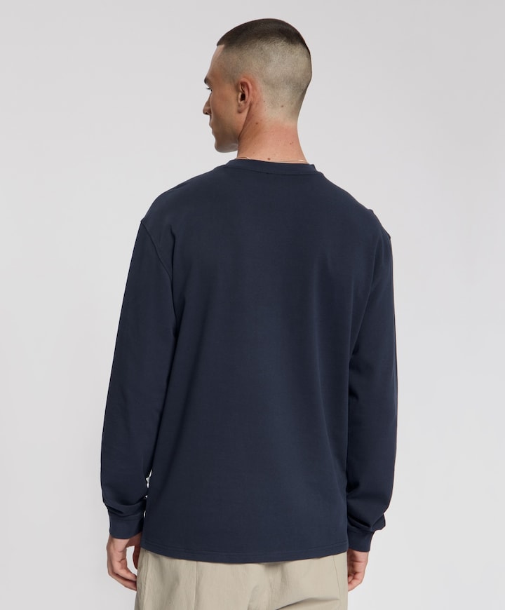 Heren longsleeve blauw