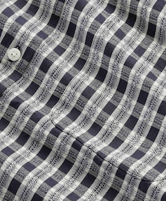 Heren overhemd lange mouw blauw