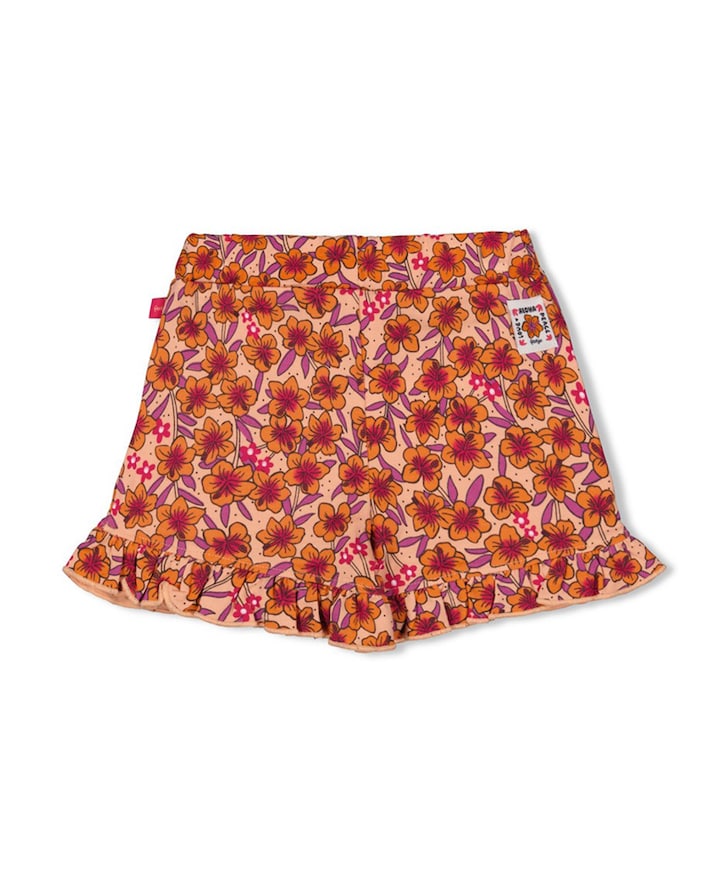 Short AOP meisjes korte broek oranje