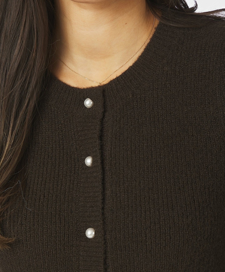 Dames vest bruin