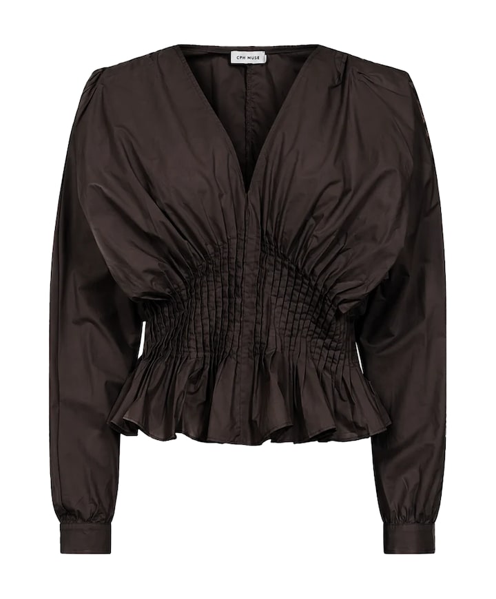Dames blouse bruin