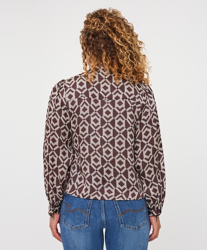 Dames blouse bruin