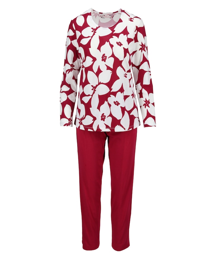 Dames pyjamaset bordeaux