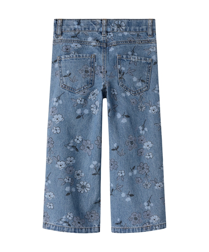 NMFROSE WIDE AOP 2633-IM meisjes jeans blauw