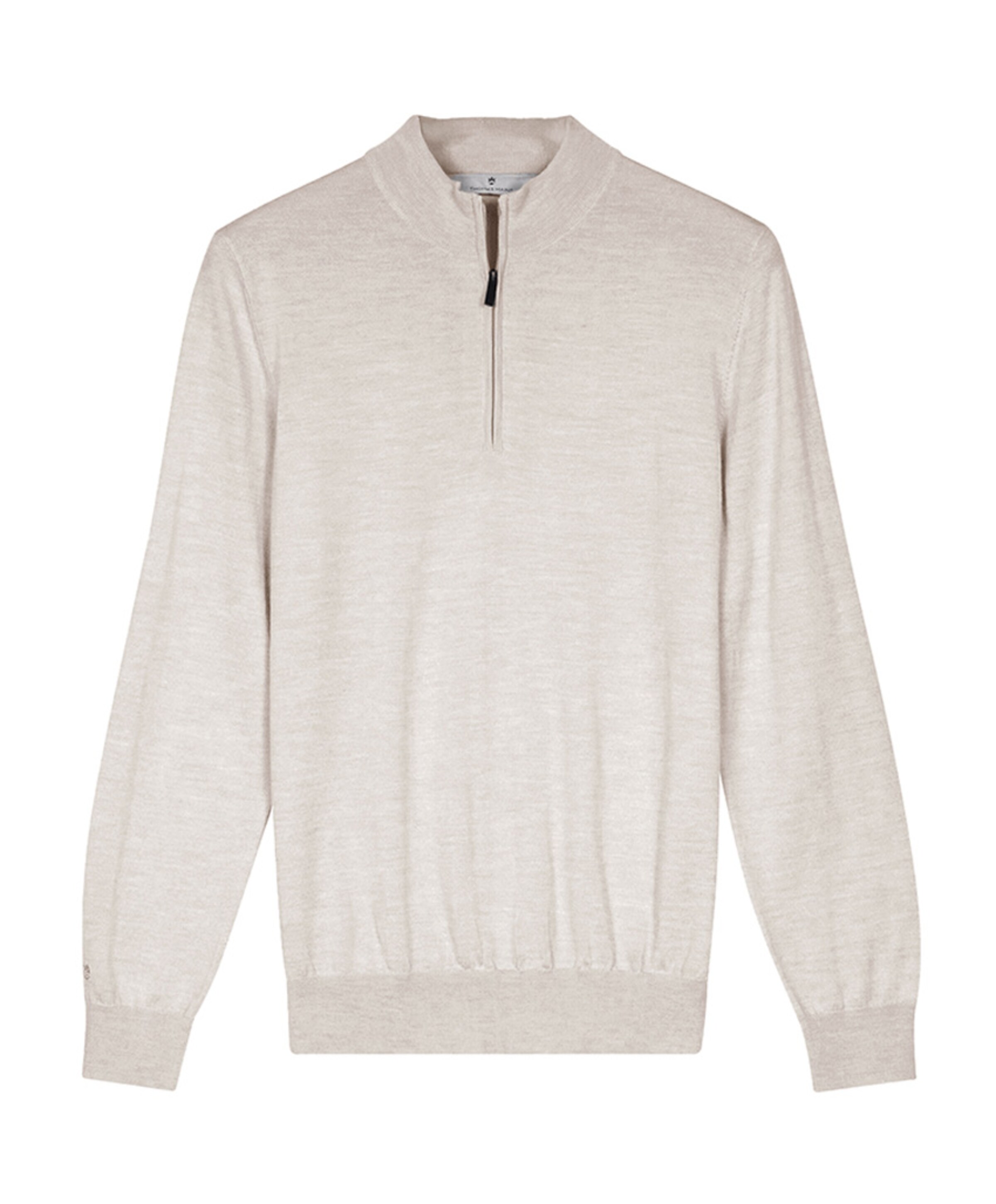Heren trui met rits ecru