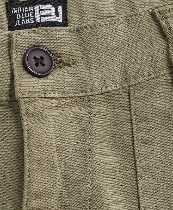 Cargo Wide Straight broek beige