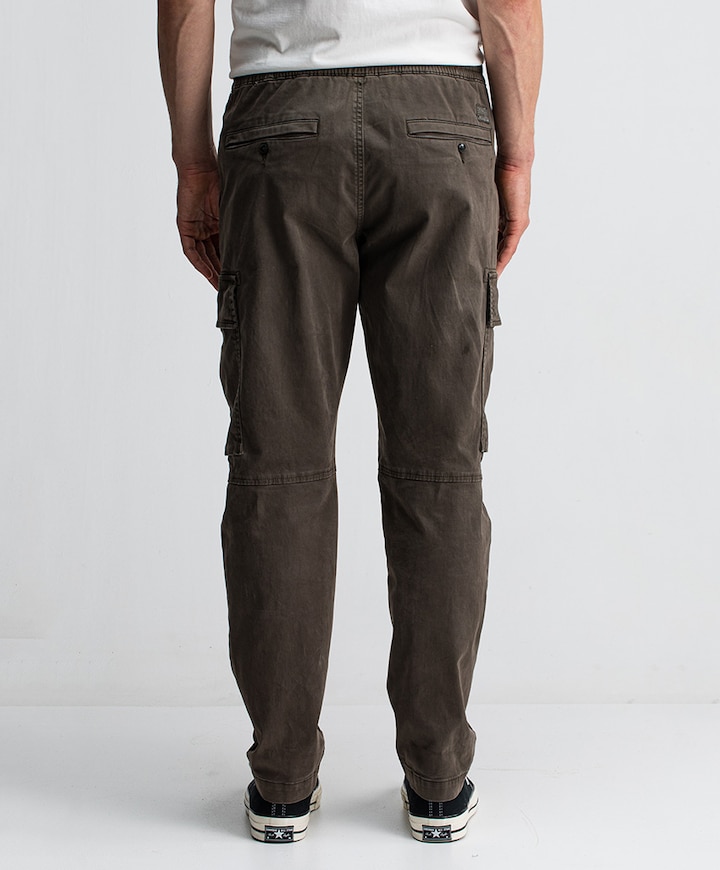 Tristan Slim Sateen Cargo heren broek bruin