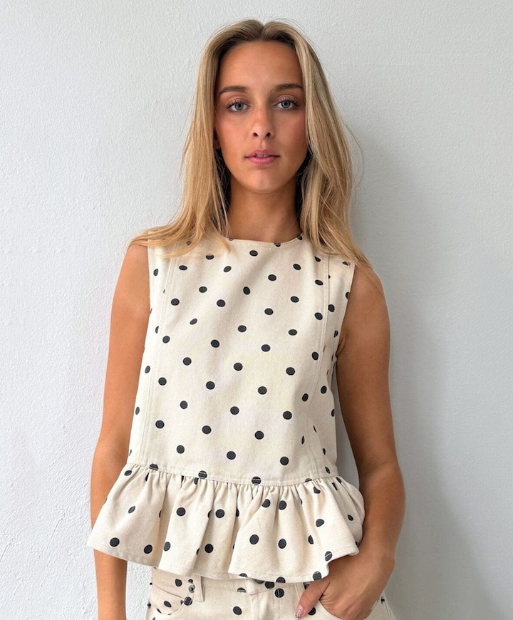 Dames top beige