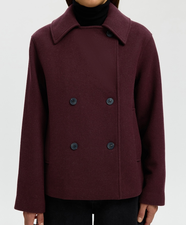 Dames jas bordeaux