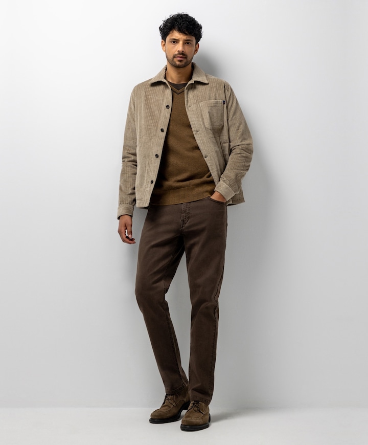 Heren overshirt beige