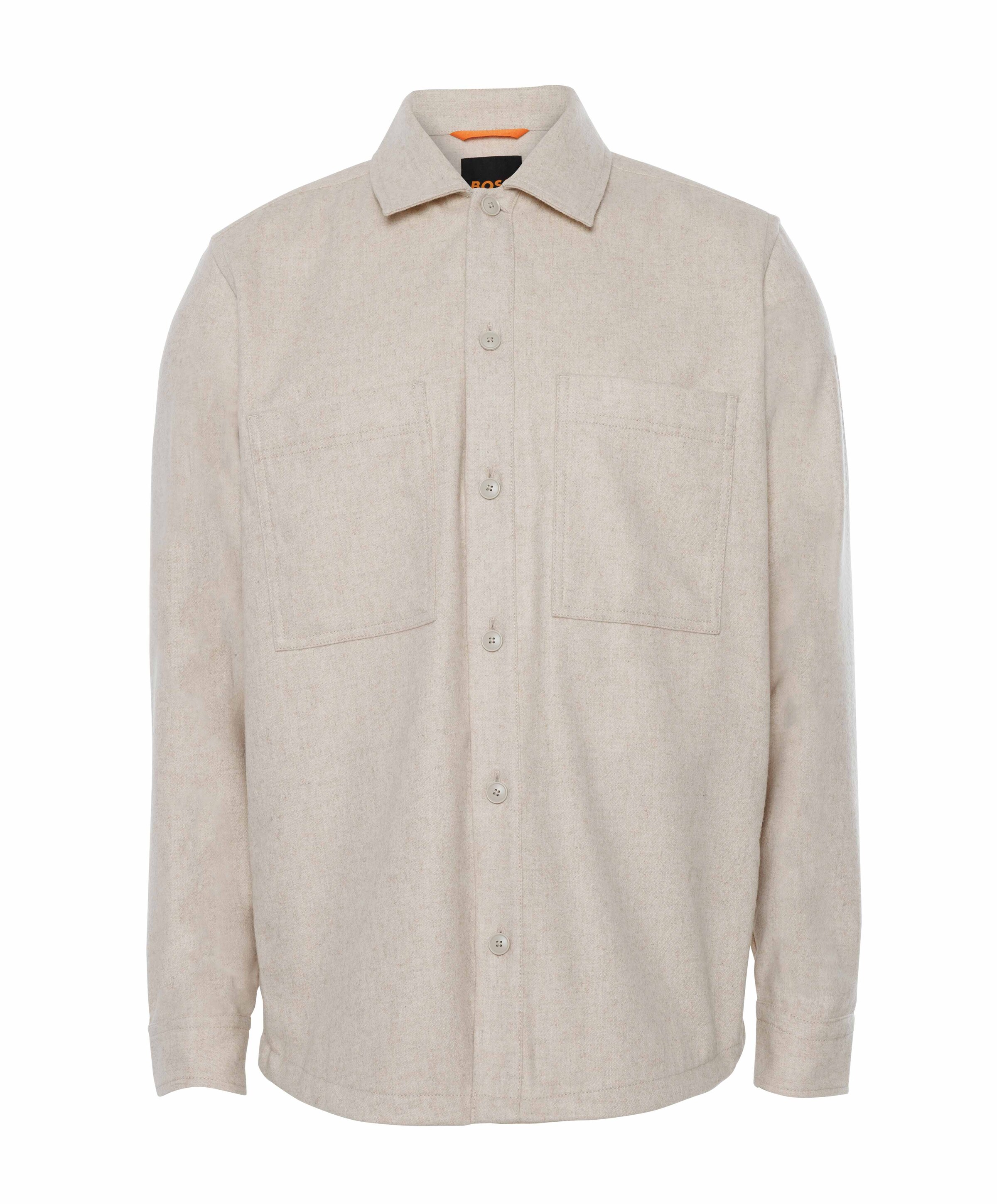 Overhemd lange mouw beige