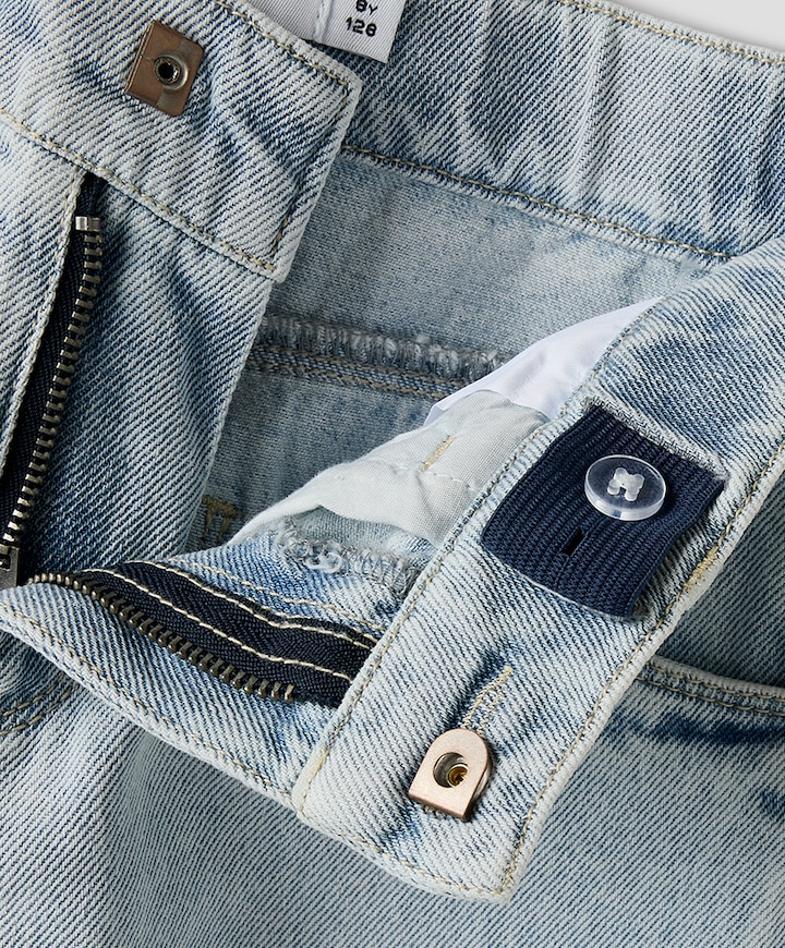 NKFBELLA SKATER XWIDE JEANS 3111-ZA meisjes jeans blauw